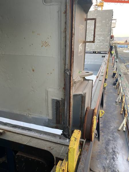 Inspection of Cargo Hold Panels on a Commercial Vessel in Fos-sur-Mer