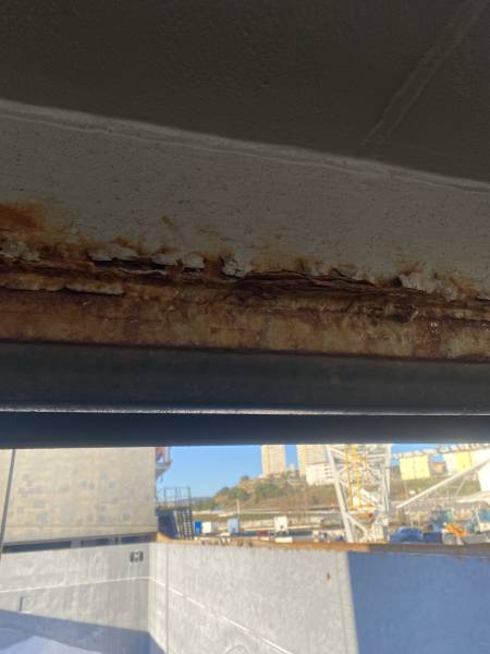 Inspection of Cargo Hold Panels on a Commercial Vessel in Fos-sur-Mer
